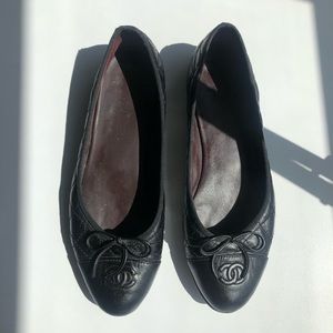 Chanel Quilted Ballerina Flats, Size 39.5